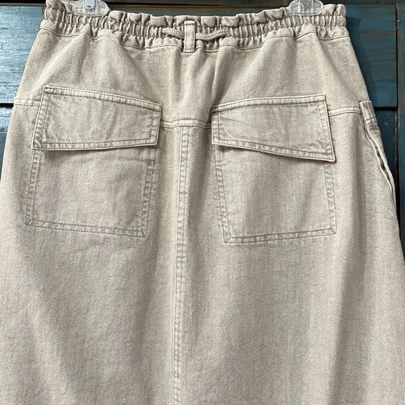 New Free People “Like This” maxi skirt khaki tan XS fits 10-12. Sold out. - Picture 3 of 7